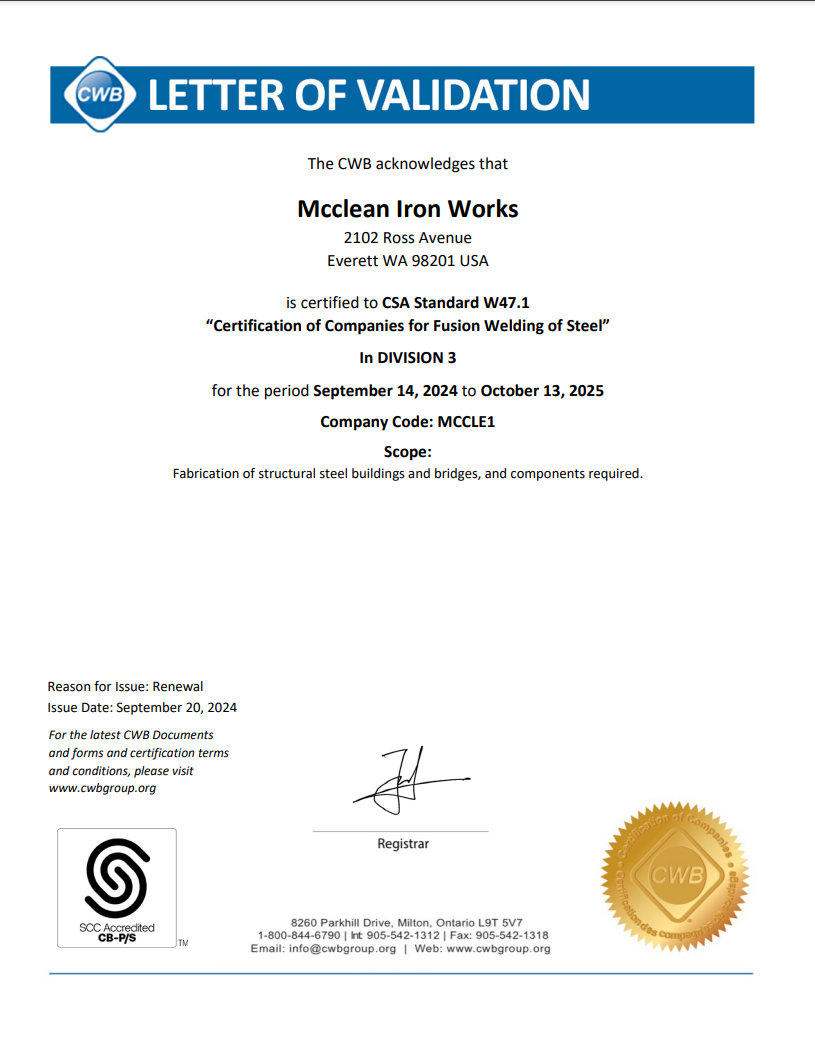 CWB Certificate